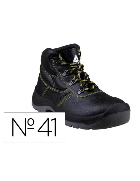 Botas deltaplus de seguridad piel crupon pigmentada suela pu bi densidad color negro talla 41
