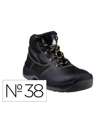 Botas deltaplus de seguridad piel crupon pigmentada suela pu bi densidad color negro talla 38