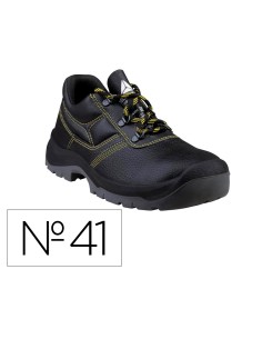 Zapatos de seguridad deltaplus piel crupon pigmentada suela pu bi densidad color negro talla 41