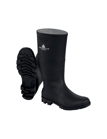 Botas deltaplus de seguridad stone pvc negro suela de tacos talla 42