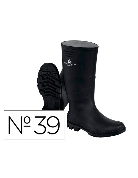Botas deltaplus de seguridad stone pvc negro suela de tacos talla 39