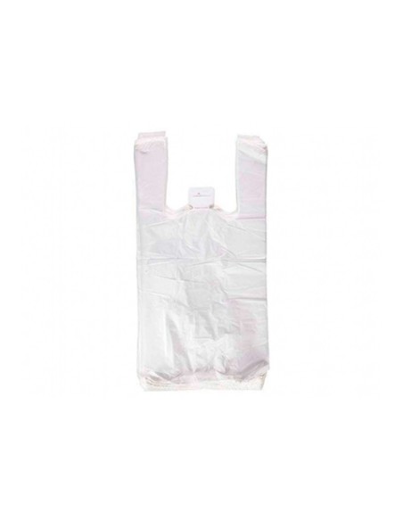 Bolsa camiseta reciclada 70 blanca 50 mc 35x50 cm apta legislacion de bolsas 2021