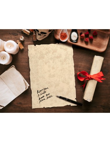 Papel pergamino liderpapel din a4 con bordes 180g m2 color crema paquete de 50 hojas