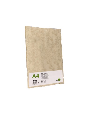 Papel pergamino liderpapel din a4 con bordes 180g m2 color crema paquete de 50 hojas