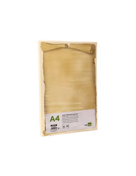 Papel pergamino liderpapel din a4 diploma 180 g m2 paquete de 50 hojas