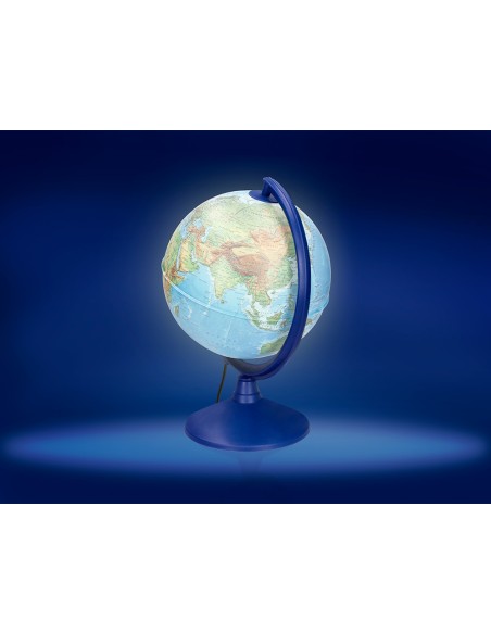 Globo terraqueo liderpapel con luz fisico y politico diametro 26 cm