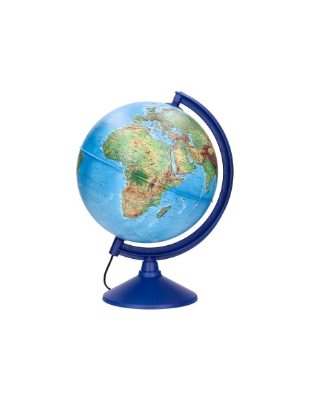 Globo terraqueo liderpapel con luz fisico y politico diametro 26 cm