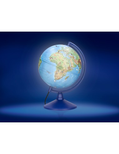 Globo terraqueo liderpapel con luz fisico y politico con animales diametro 20 cm