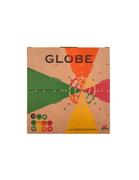 Globo terraqueo liderpapel con luz fisico y politico con animales diametro 20 cm