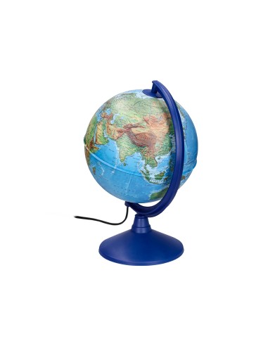 Globo terraqueo liderpapel con luz fisico y politico diametro 20 cm