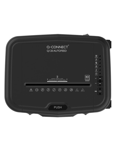 Destructora de documentos q connect capacidad de corte 120 h auto 10 h manual destruye grapas clips y