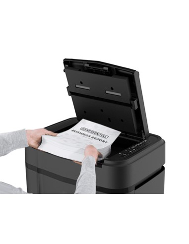 Destructora de documentos q connect capacidad de corte 120 h auto 10 h manual destruye grapas clips y
