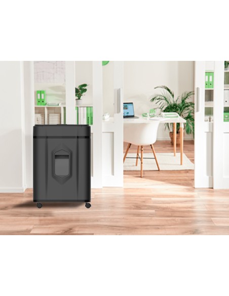 Destructora de documentos q connect capacidad de corte 120 h auto 10 h manual destruye grapas clips y