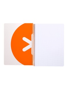 Cuaderno espiral a4 antartik tapa dura 80h 90gr cuadro 4mm con margen color mostaza