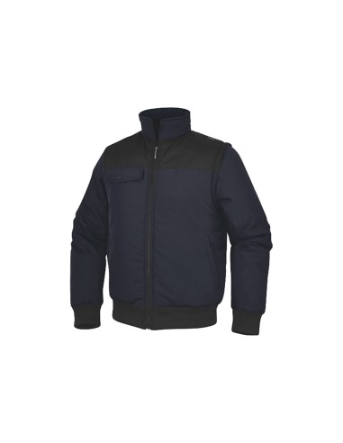 Chaleco deltaplus multibolsillos con cremallera y mangas desmontables 80 poliester 20 algodon talla