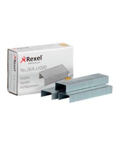 Grapas rexel 26 6 mm galvanizada caja de 1000 unidades
