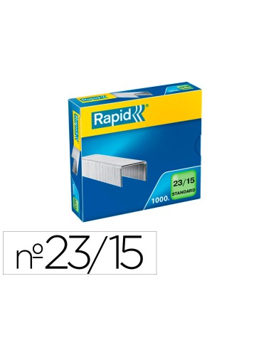 Grapas rapid 23 15 mm galvanizada caja de 1000 unidades