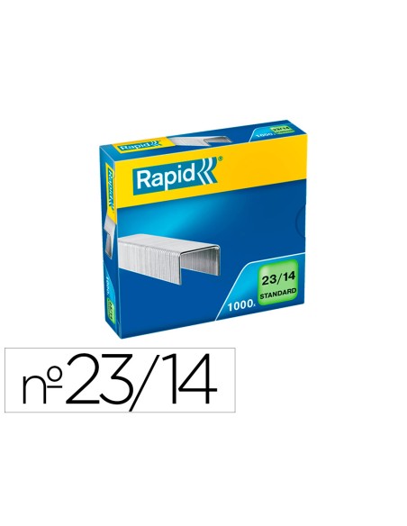 Grapas rapid 23 14 mm galvanizada caja de 1000 unidades