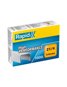 Grapas rapid 21 4 mm galvanizada strong caja de 1000 unidades