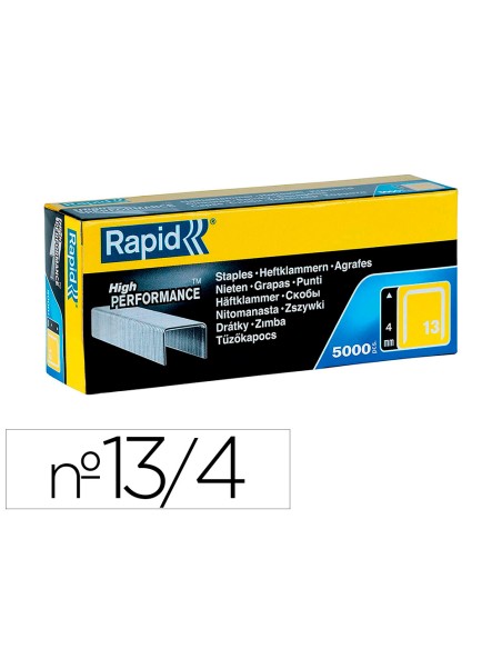 Grapas rapid 13 4 mm galvanizada caja de 5000 unidades