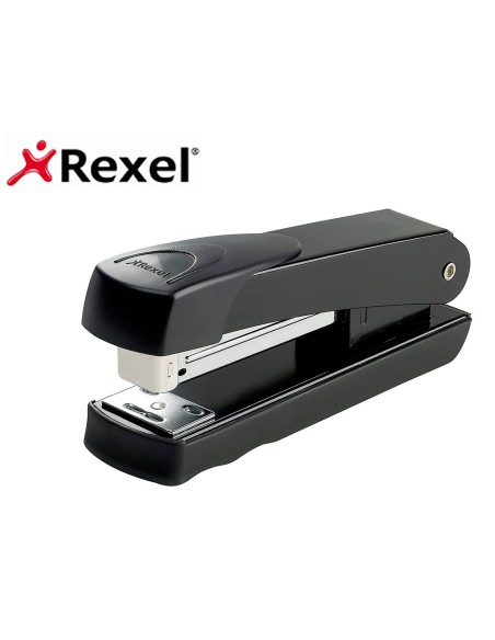 Grapadora rexel meteor metalica capacidad de grapado 20 hojas usa grapas 24 6 y 26 6 color negro