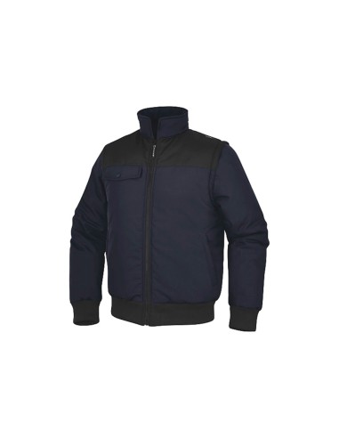 Chaleco deltaplus multibolsillos con cremallera y mangas desmontables 80 poliester 20 algodon talla l