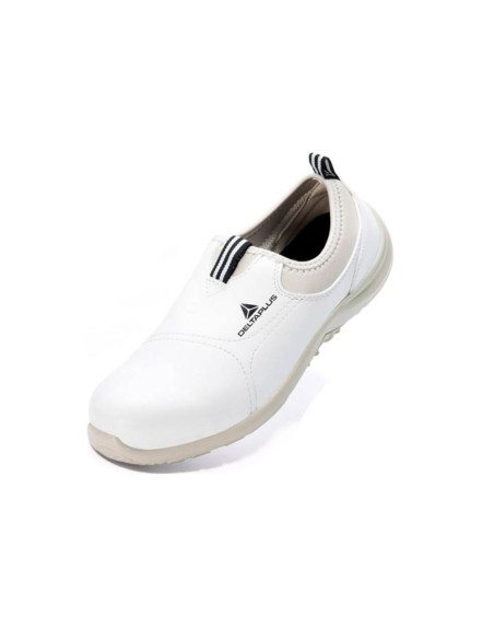 Zapatos de seguridad deltaplus microfibra pu suela pu mono densidad color blanco talla 37