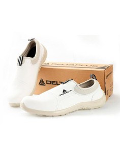 Zapatos de seguridad deltaplus microfibra pu suela pu mono densidad color blanco talla 37