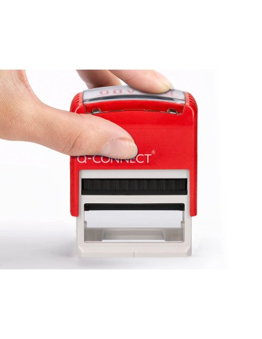 Sello entintado automatico q connect pagado almohadilla 14x38 mm color rojo