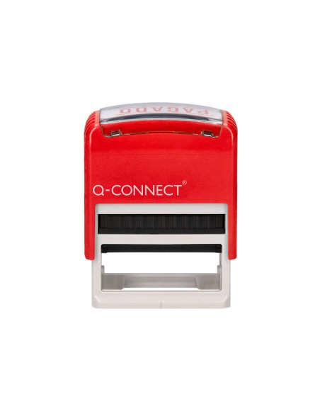 Sello entintado automatico q connect pagado almohadilla 14x38 mm color rojo