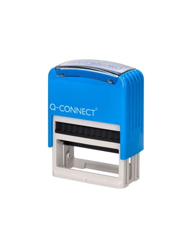 Sello entintado automatico q connect contabilizado almohadilla 14x38 mm color azul
