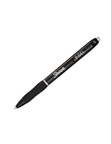 Boligrafo sharpie retractil tinta gel punta 07 mm color negro