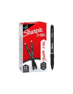 Boligrafo sharpie retractil tinta gel punta 07 mm color negro
