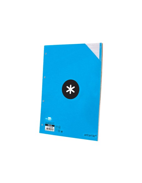 Recambio a4 100 hojas 100g m2 rayado horizontal 4 taladros bandas de 5 colores antartik