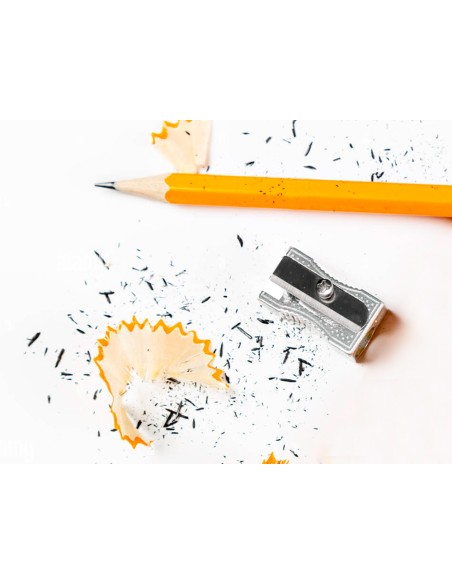 Sacapuntas q connect metalico rectangular 1 uso