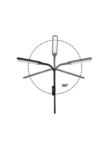 Lampara de suelo q connect 15w con control remoto altura 146 cm color negro