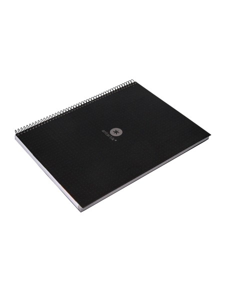 Cuaderno espiral a4 micro antartik dots tapa forrada 80h 90 gr rayado puntos 1 banda 4 taladros negro