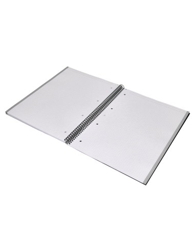 Cuaderno espiral a4 micro antartik dots tapa forrada 80h 90 gr rayado puntos 1 banda 4 taladros negro