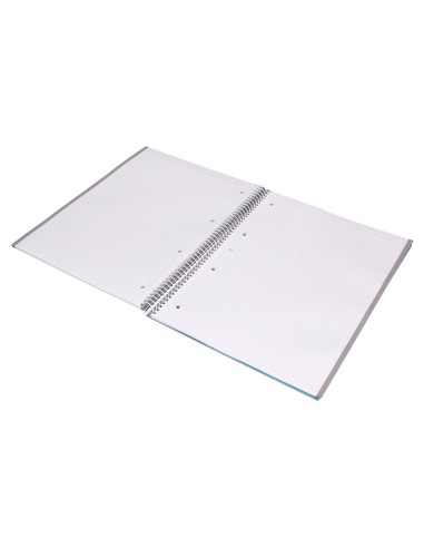 Cuaderno espiral a4 micro antartik dots tapa forrada 80h 90 gr rayado puntos 1 banda 4 taladros celeste