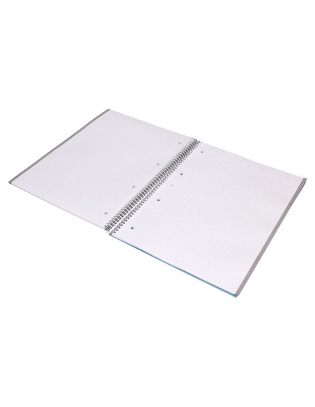 Cuaderno espiral a4 micro antartik dots tapa forrada 80h 90 gr rayado puntos 1 banda 4 taladros celeste