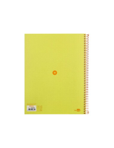 Cuaderno espiral a4 micro antartik dots tapa forrada 80h 90 gr rayado puntos 1 banda 4 taladros amarillo