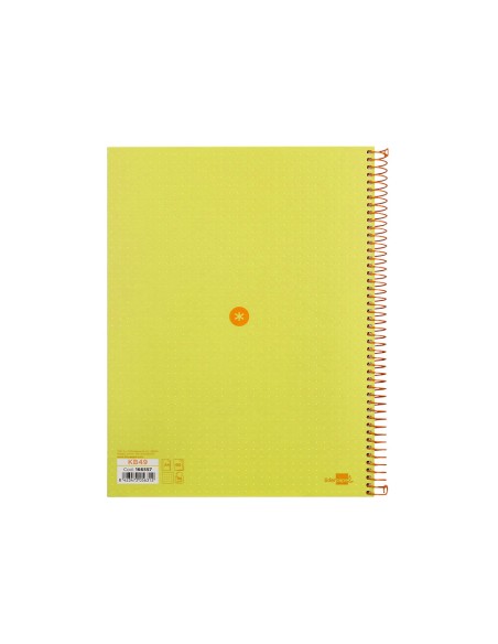 Cuaderno espiral a4 micro antartik dots tapa forrada 80h 90 gr rayado puntos 1 banda 4 taladros amarillo