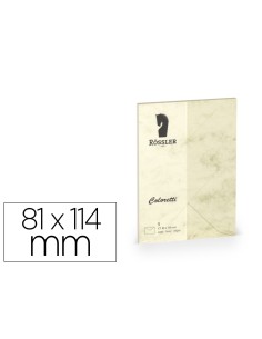Sobre rossler coloretti c7 color marmol crema 81x114 mm pack de 5 unidades