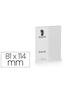 Sobre rossler coloretti c7 color gris claro 81x114 mm pack de 5 unidades