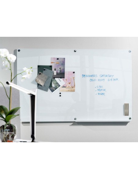 Borrador q connect magnetico para pizarra blanca con recambio de fieltro reemplazable 15x55x45 cm