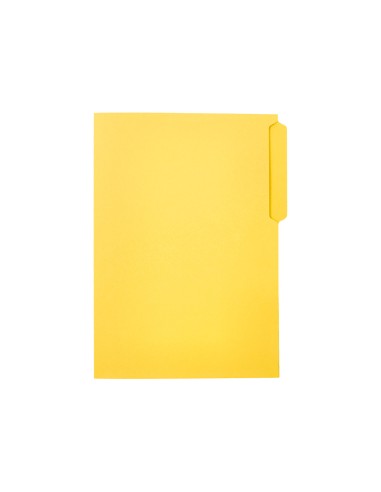 Subcarpeta cartulina liderpapel folio pestana superior 240g m2 color amarillo