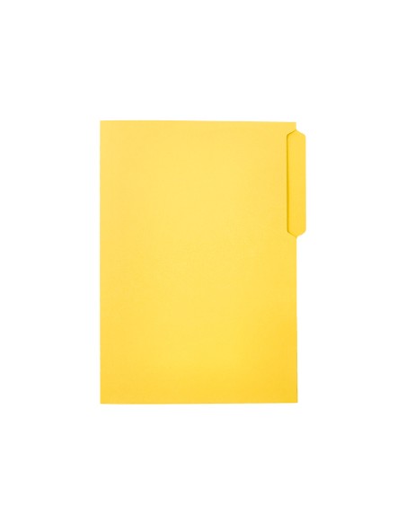 Subcarpeta cartulina liderpapel folio pestana superior 240g m2 color amarillo