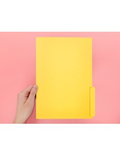 Subcarpeta cartulina liderpapel folio pestana inferior 240g m2 color amarillo