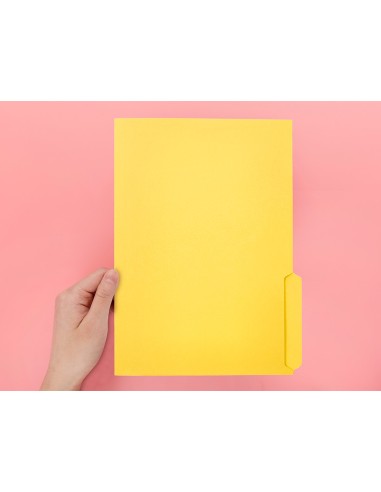 Subcarpeta cartulina liderpapel a4 pestana inferior 240g m2 color amarillo