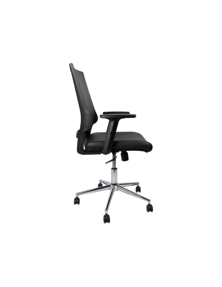 Silla giratoria q connect respaldo medio de similpiel regulable en altura 980100x630x625 mm color negro Silla giratoria q connect respaldo medio de similpiel regulable en altura 980100x630x625 mm color negro